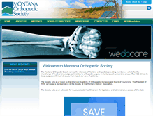 Tablet Screenshot of montanaorthopedicsociety.org